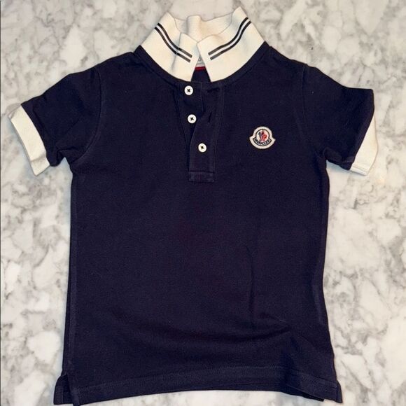 Moncler Other - Moncler Logo Navy Blue Kids Polo Shirt 4Y